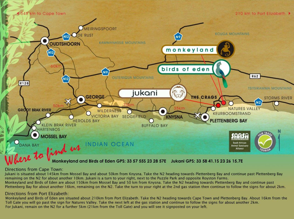 Map to Monkeyland